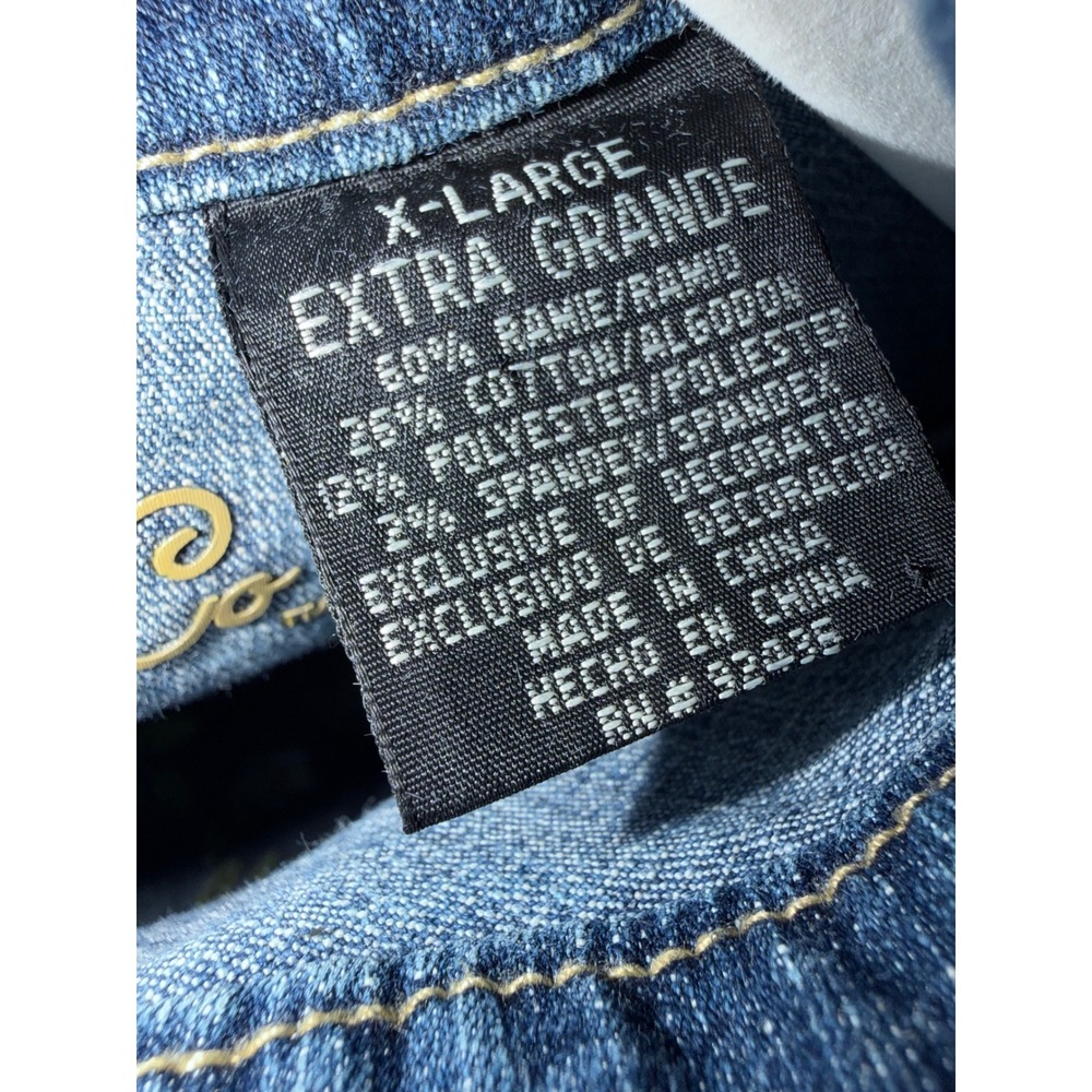 Vintage Y2K Arizona Jean Co Embroidered Denim Jacket Floral Bird XL - Picture 4 of 6